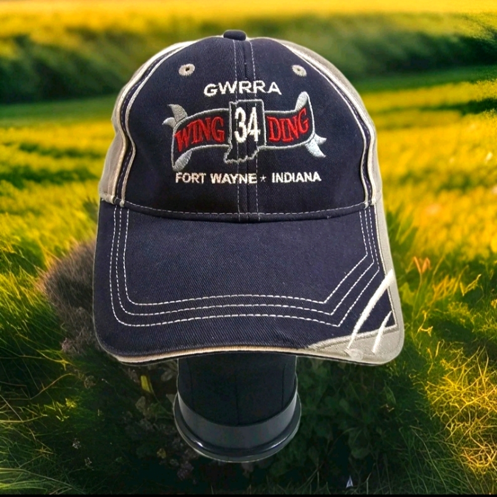 GWRRA Wing Ding 34 Mens Cap Fort Wayne Indiana Adjustable Cap America READ